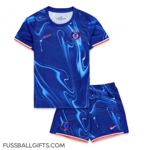 Chelsea Fußballbekleidung Heimtrikot Kinder 2024-25 Kurzarm (+ kurze hosen)